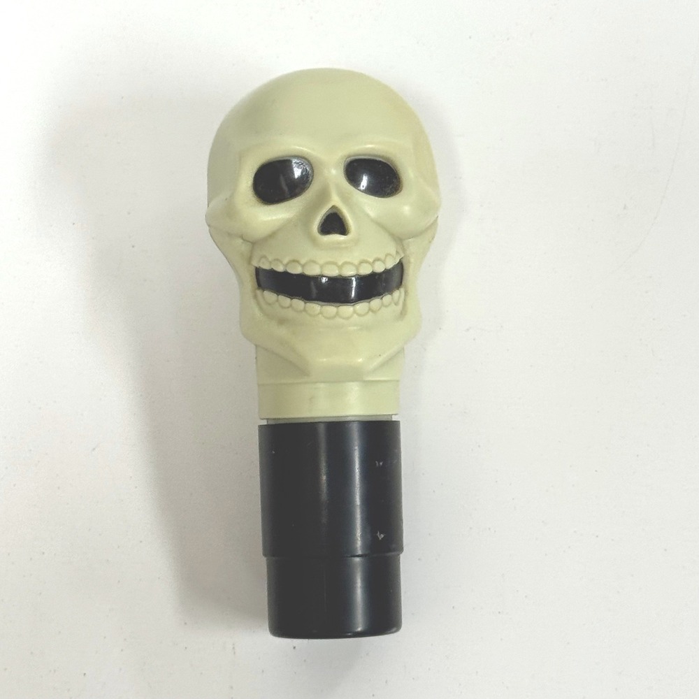 Vintage Skeleton Skull blow mold Rubber Stamp Grinning Head Top Hat Skull Design